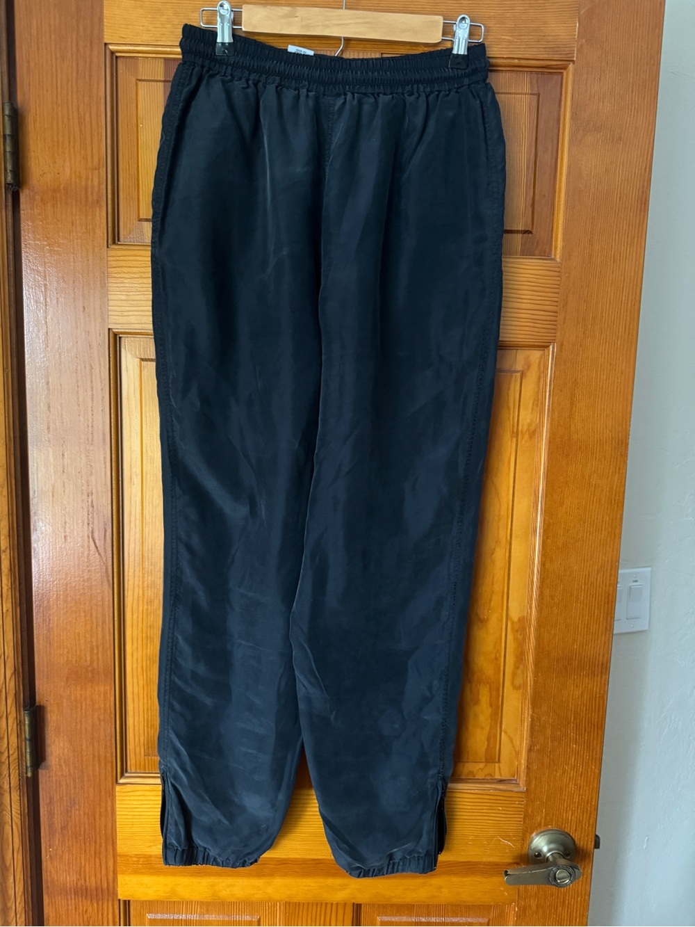 I00% silk Drawstring Track Joggers - Picture 6 of 7